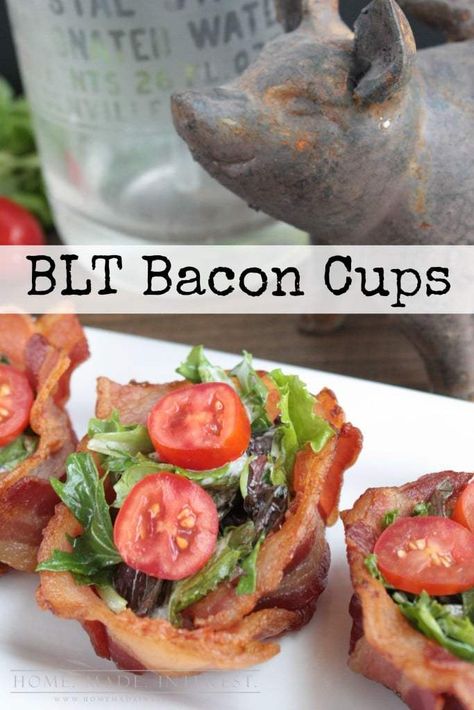 Bacon Weave, Bacon Cups, Bacon Blt, Bite Size Appetizers, Bacon Recipes, Bacon Wrapped, Appetizers For Party, Appetizer Snacks, Sans Gluten