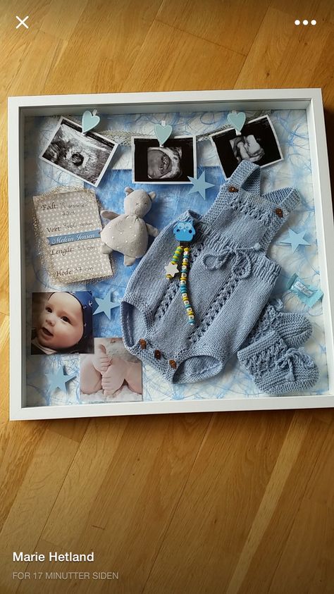 Baby Memory Frame, Newborn Shadow Box, Baby Shadow Box, Baby Boy Newborn Photography, Baby Picture Frames, Baby Milestones Pictures, Baby Announcement Pictures, Baby Scan, Newborn Mom