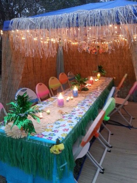 Adult Luau Party, Hawaii Birthday Party, Luau Party Ideas, Pool Party Ideas, Luau Decorations, Hawaii Theme, Hawaiian Party Theme, Luau Party Decorations, Aloha Party