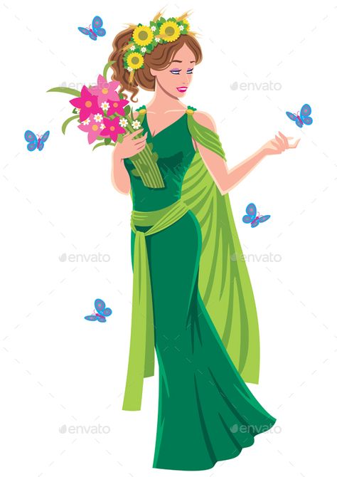 Greek goddess Demeter over white background. Demeter Goddess Costume, Demeter Cosplay, Demeter Drawing, Demeter Costume, Greek Goddess Illustration, Greek Goddess Demeter, Juno Goddess, Demeter Greek Goddess, Greek Women