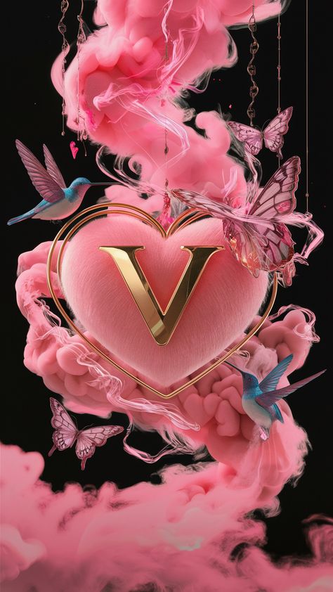 V Alphabet Wallpaper, Letter V Wallpaper, Brand Wallpaper, V Alphabet, Fantasy Quotes, Alphabet Wallpaper, Lettering Art, Hand Lettering Art, Beautiful Flowers Photos