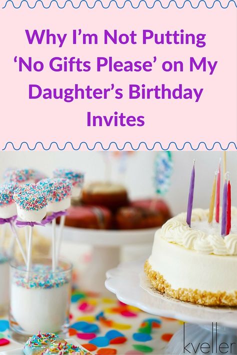 "No gifts please" isn't happening at this birthday party! Who To Invite To Birthday Party, No Presents Invitation Wording Birthday, No Presents Birthday Party, First Birthday No Gifts Invitation, No Gifts Birthday Invitation, How To Say No Gifts On Birthday Invite, No Gift Birthday Party Invitation, No Toys Birthday Invitation Wording, Fiver Party Invitation Wording