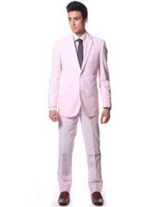 Seersucker Pink Cotton Suit Seersucker Suit Wedding, Suit 3 Piece, Seersucker Jacket, Zoot Suit, Slim Fit Suit Men, Seersucker Suit, Pink Seersucker, Striped Pant, Pink Suit