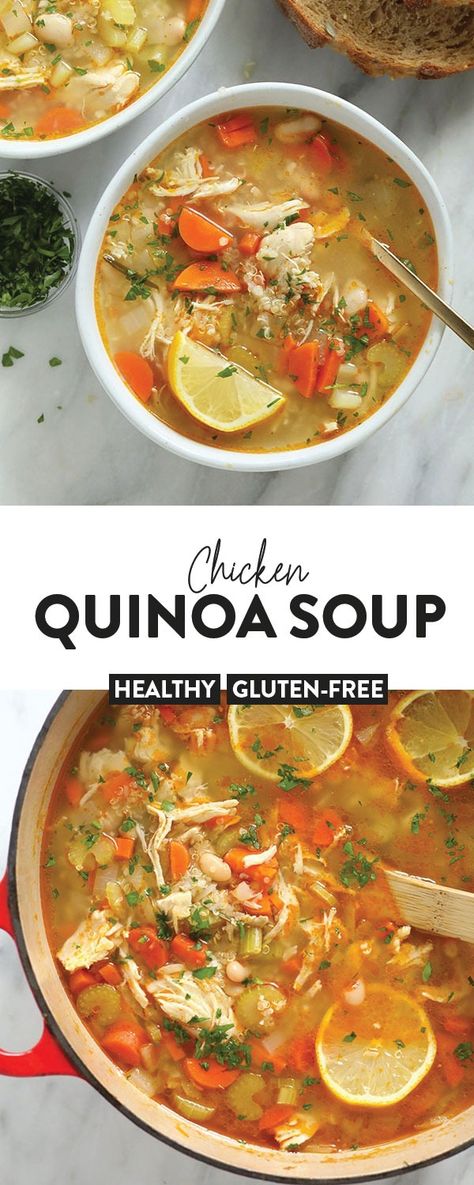 Chicken Quinoa Soup, Healthy Chicken Soup, Quinoa Recipes Easy, Quinoa Recipes Healthy, Fit Foodie Finds, Quinoa Soup, Amazing Chicken, Soup Healthy, Quick And Easy Soup