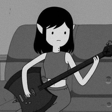 Marceline Icon, Cartoon Character, Guitar