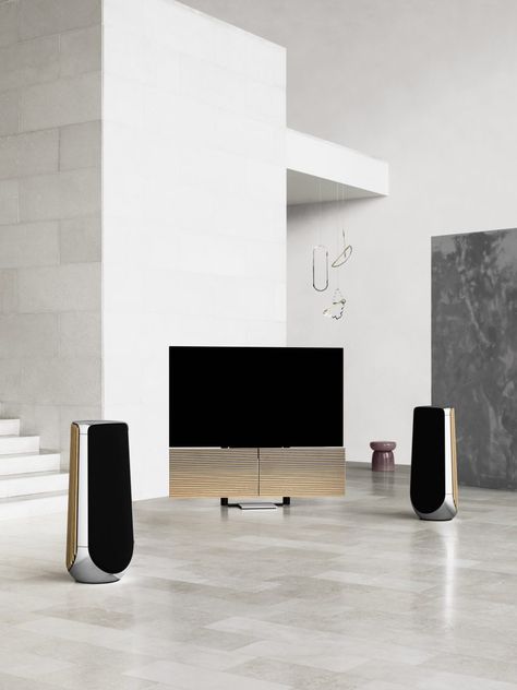 Bang & Olufsen launches Beovision Harmony TV that can be folded away Living Tv, Oled Tv, Audio Room, Bang Olufsen, Bang And Olufsen, Milan Design Week, Design Week, Design Milk, Fresh Design