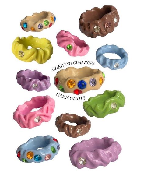 Ring Designs Clay, Fimo Clay Rings, Fimo Clay Ideas, Clay Ring Ideas, Polymer Rings, Fimo Rings, Polymer Clay Rings, Fimo Ring, Diy Clay Rings