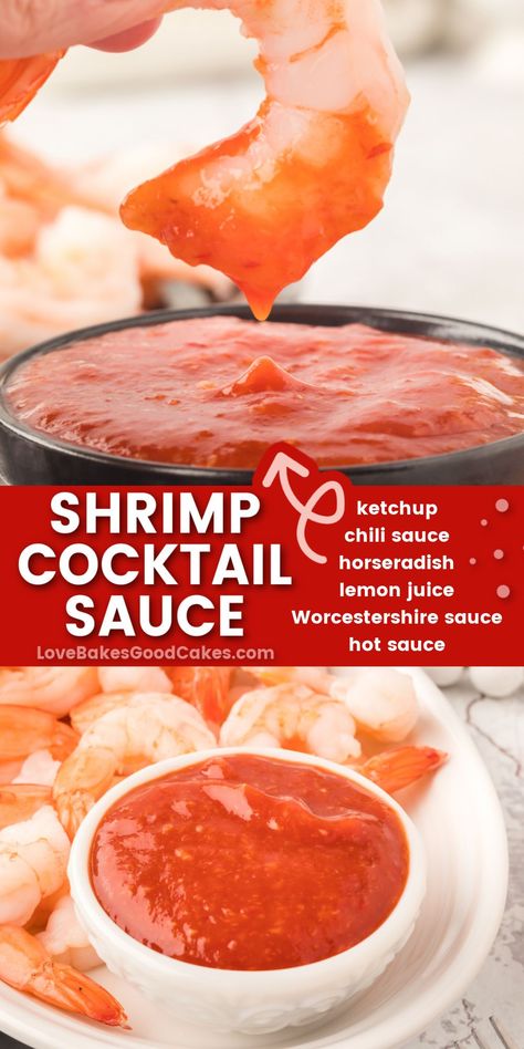 Shrimp Cocktail Sauce pin collage Shrimp Cocktail Sauce Recipe, Shrimp Cocktail Sauce, Homemade Cocktail Sauce, Cocktail Sauce Recipe, Sauce Cocktail, Flavorful Shrimp, Cocktail Sauce, Shrimp Cocktail, Fun Easy Recipes