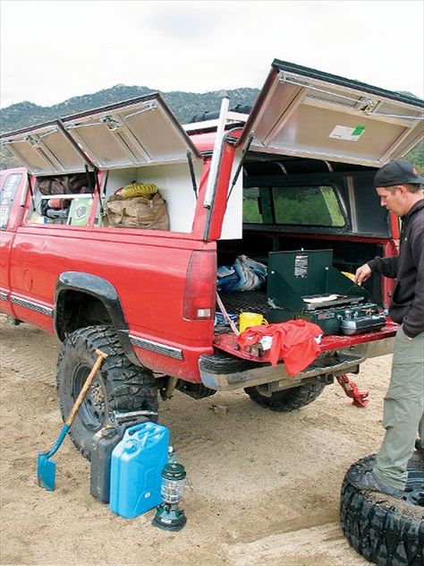 chevrolet Silverado camping Stove Photo 9220554 Chevy Silverado Camper Shell, Silverado Overland Build, Silverado Camping, Silverado Overland, Truck Bed Caps, Truck Shells, Truck Topper, Pickup Trucks Camping, Obs Chevy