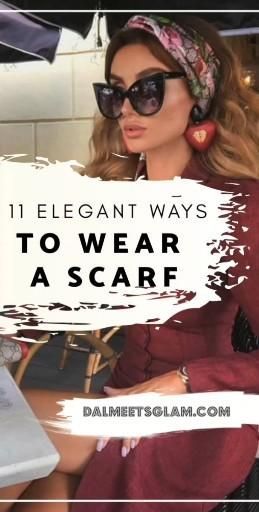 Looking to accessorize your outfits with scarves? Here are 12 elegant ways to style scarves #scarfoutfits #wearscarf #scarfoutfit Silk Scarf Outfit Classy, Square Scarf How To Wear A, Square Scarf Outfit, Outfits With Scarves, Silk Scarf Outfit, Style Scarves, Small Silk Scarf, Wear A Scarf, Ways To Wear A Scarf