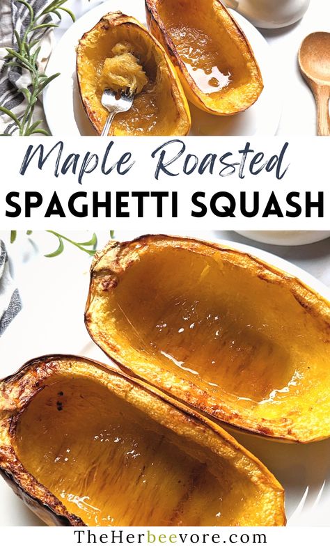 Spaghetti Squash Brown Sugar Recipes, Maple Spaghetti Squash, Sweet Spaghetti Squash Recipes, Spaghetti Squash Roasted, Pumpkin Spaghetti Squash, Maple Butternut Squash, Arbys Beef And Cheddar, Roasted Spaghetti Squash, Slow Cooker Applesauce