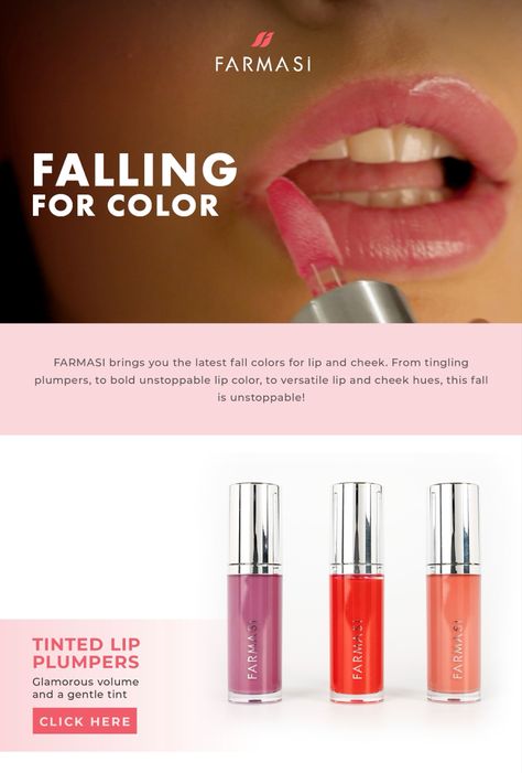 Farmasi Tinted Lip Plumper, Lip Plumper, Lip Tint, Lip Colors, Fall Colors, Lips, Beauty, Color, Lip Colours