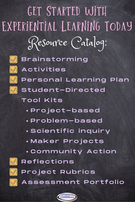 Experiential learning is such a powerful learning tool, and it is not as intimidating as it may seem to get started. All you need are the right resources to guide students in student-directed, personalized learning experiences. Experiential Learning Depot has you covered. Experiential Learning Activities, Brainstorming Activities, Rubrics For Projects, First Year Teaching, Teaching English Grammar, Values Education, First Year Teachers, Experiential Learning, English Writing Skills