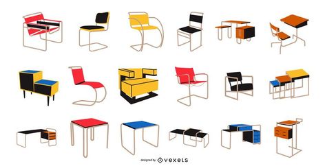 Bauhaus Furniture Design, Interior Design Major, Diy Embroidery Art, Bauhaus Interior, Product Design Sketch, Range Design, Chair Drawing, Bauhaus Furniture, Bauhaus Chair