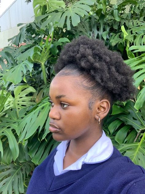 p a r a d i s e Hairstyles W Natural Hair, Super Short 4c Hairstyles, High Puff Natural Hair 4c Short, 4c Hair Puff, 4c Natural Hairstyles For School, Short 4c Natural Hairstyles Ideas, Short 4c Natural Hair, Afro Puff Hairstyles, 4c Natural Hairstyles Short