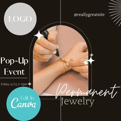 Excited to share this item from my #etsy shop: Permanent Jewelry Social Media Post , Instagram Template, Permanent Jewelry Party, Neutral, Classy Template Permanent Jewelry Party Invite, Permanent Jewelry Social Media, Permanent Jewelry Pop Up, Permanent Jewelry Party, Jewelry Social Media Post, Jewelry Social Media, Jewellery Advertising, Spa Marketing, Pop Up Ads