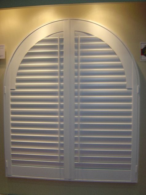 Half Round Window, Arched Shutters, Bay Window Shutters, Arched Window Treatments, Window Photography, Rv Bus, Custom Shutters, Square Windows, Door Blinds