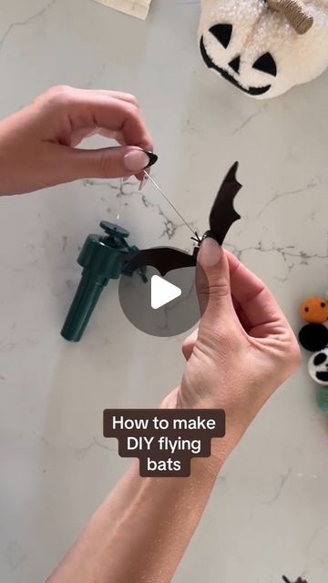 Diy 3d Bats For Halloween, Hanging Paper Bats Diy, Hanging Bat Craft, Bat Decorations On Wall Diy, Homemade Bat Decoration, Halloween Bat Decorations, Couple Items, How To Make Diy, Diy Halloween Decorations