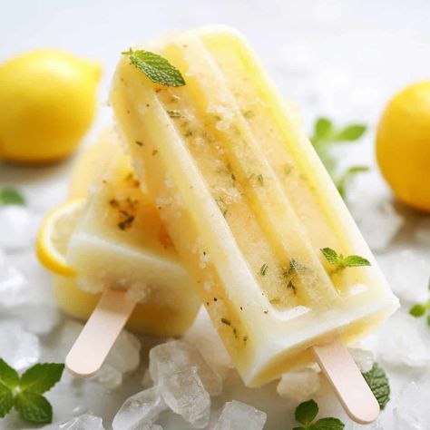 When the summer heat is at its peak, nothing beats the refreshing taste of homemade popsicles. These Lemon Ginger Popsicles are a delightful blend of zesty lemon and spicy ginger, creating a perfect balance of flavors that will tickle your taste buds and cool you down. Whether you're lounging by the pool or hosting a... Read More The post Lemon Ginger Popsicles appeared first on Bake with Sweetspot. Ginger Popsicles Nausea, Pregnancy Popsicles, Ginger Popsicles, Pickle Popsicles, Simple Easy Desserts, Lemon Popsicles, Easy Desserts For A Crowd, Alcoholic Popsicles, Pregnancy Recipes