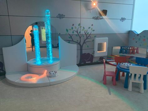 Hamad International Airport Sensory Room | Sensory Blog Sensory Kids Room, Sensory Kids, Hamad International Airport, Medical Projects, Therapy Center, Sensory Integration, Sensory Room, Kids Sensory, Soft Play