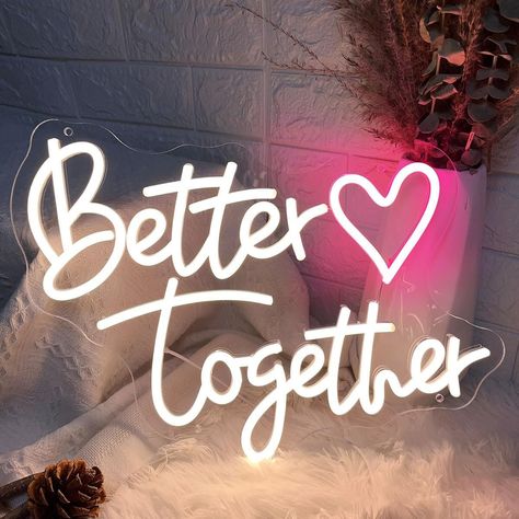 Better Together Neon Sign, Decor Planet, Neon Open Sign, Neon Bar Signs, Bar Bedroom, Space Man, Neon Wall, Bar Displays, Hari Valentine