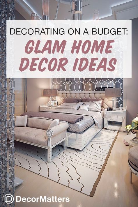 Glam Bedroom Ideas, Bedroom Glam, Glamour Interiors, Glam Home Decor, Mirror Furniture, Glam Bedroom Decor, Aesthetic Interior Design, Design Mirror, Glam Bedroom