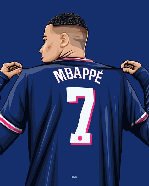 Mbappe Illustration, Mbappe Drawing, Football Drawings, Pencil Sketch Portrait, Football Drawing, Sketch Portrait, Football Tops, Painting Canvases, Kylian Mbappe