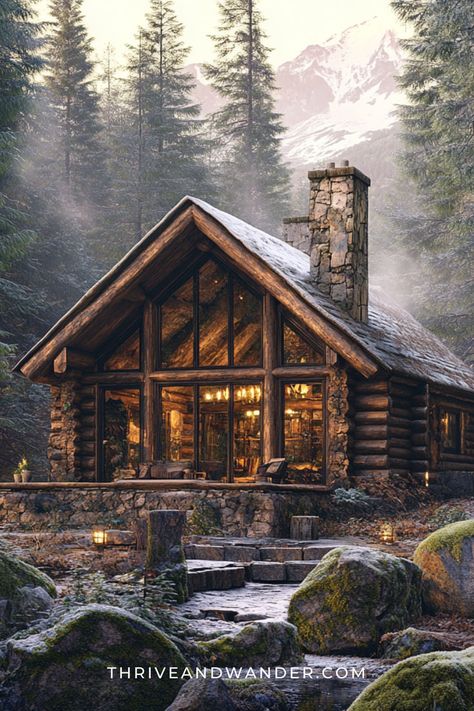 A picture-perfect snow cabin with a stylish wooden design and scenic surroundings, ideal for cozy cabin weekends and winter photography inspo. Cabin Mountain View, Winter Photoshoots, Cozy Cabin In The Woods, Cabin Weekend, Mountain Cabins, Gal Gardot, Winter Retreat, Cabin Home, Beautiful Cabins