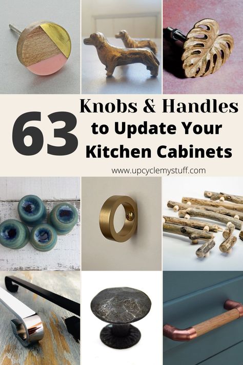 Cool Kitchen Hardware, Diy Cabinet Handles Ideas, Unique Kitchen Cabinet Handles, Diy Draw Handles, Diy Kitchen Cabinet Handles, Boho Kitchen Cabinet Pulls, Vintage Kitchen Handles, Diy Door Handles Ideas, Diy Kitchen Handles