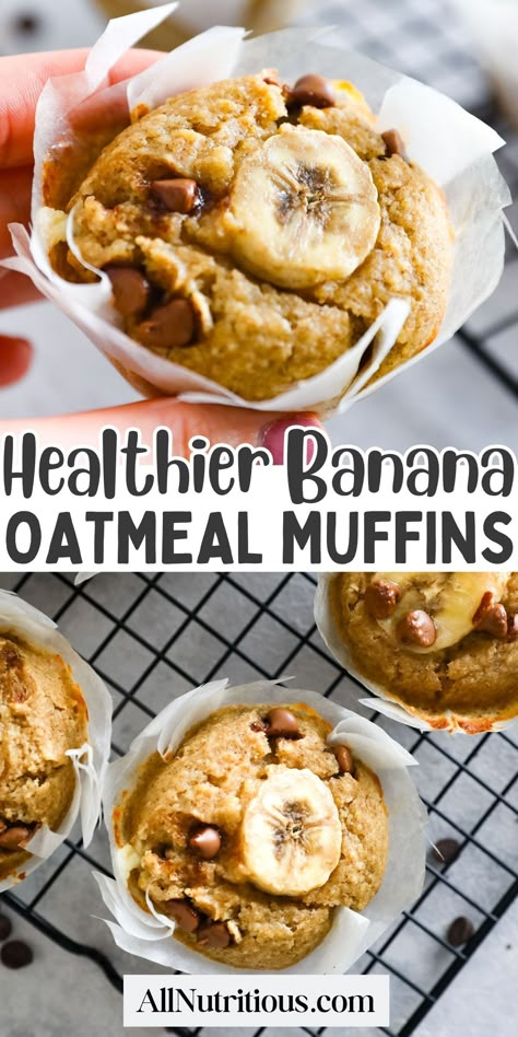 Say goodbye to boring easy breakfast ideas with these scrumptious banana oatmeal muffins! This is a great breakfast on the go that doubles as a healthy dessert recipe, easy to make and packed with goodness. Give this easy baking idea a try and let the compliments roll in! Banana And Oats Recipes Healthy, Healthy Banana Breakfast Recipes, Breakfast Muffins Recipes Healthy, Breakfast Ideas With Bananas, Banana And Oats Recipes, Healthy Recipes With Bananas, Banana Breakfast Ideas, Banana Healthy Recipes, Healthy Muffins Recipes