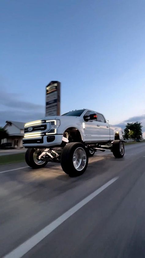 Jacked Up Truck, Big Ford Trucks, Texas Truck, Country Trucks, Trucks Lifted Diesel, Future Trucks, White Truck, Custom Pickup Trucks, Jacked Up Trucks