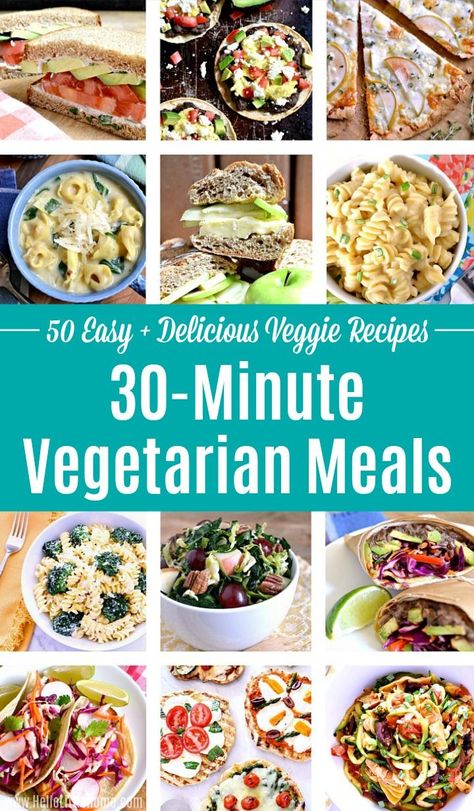 Dinner Recipes Pizza, Fast Vegetarian Dinner, Soup One Pot, Easy Vegetarian Dinner Recipes, Simple Meal Ideas, Quick Vegetarian Recipes, 30 Minute Meals Healthy, Easy Vegetarian Recipes, Easy Vegetarian Dinner