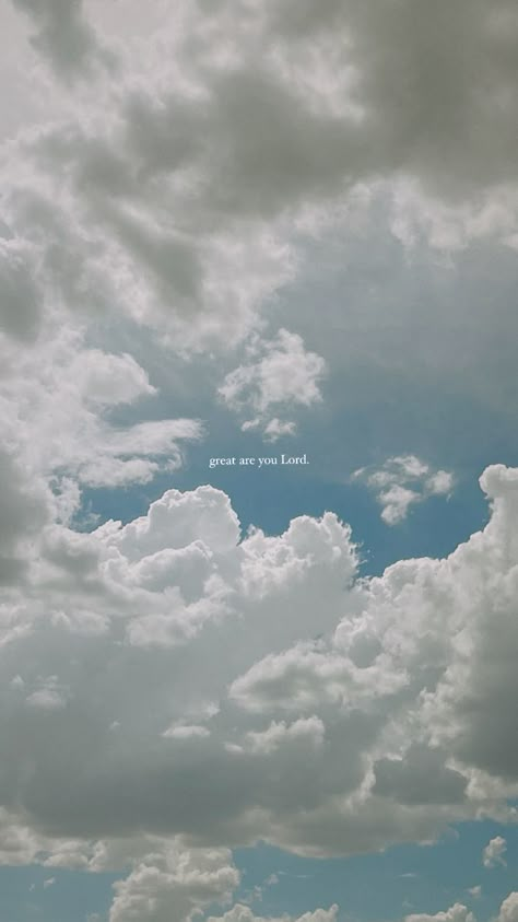 Ldr Wallpaper, Clouds Aesthetic Wallpaper, Great Are You Lord, Clouds Aesthetic, Wallpaper Bible, Christian Quotes Wallpaper, Bible Verse Background, Christian Backgrounds, Bible Quotes Wallpaper