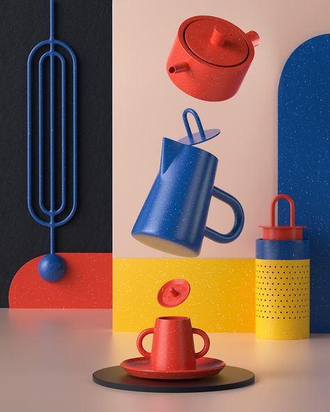 Collision on Behance Graphic Design Activities, Kids Graphic Design, 3d Cinema, Pretty Furniture, Cmf Design, Geometric 3d, Object Drawing, Motion Design Animation, 3d Shape