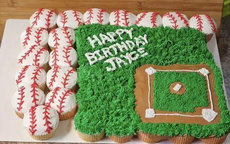 Softball Cupcakes, Softball Treats, Softball Banquet, Softball Birthday, Softball Party, Softball Crafts, Pitching Machines, Softball Ideas, Baseball Crafts