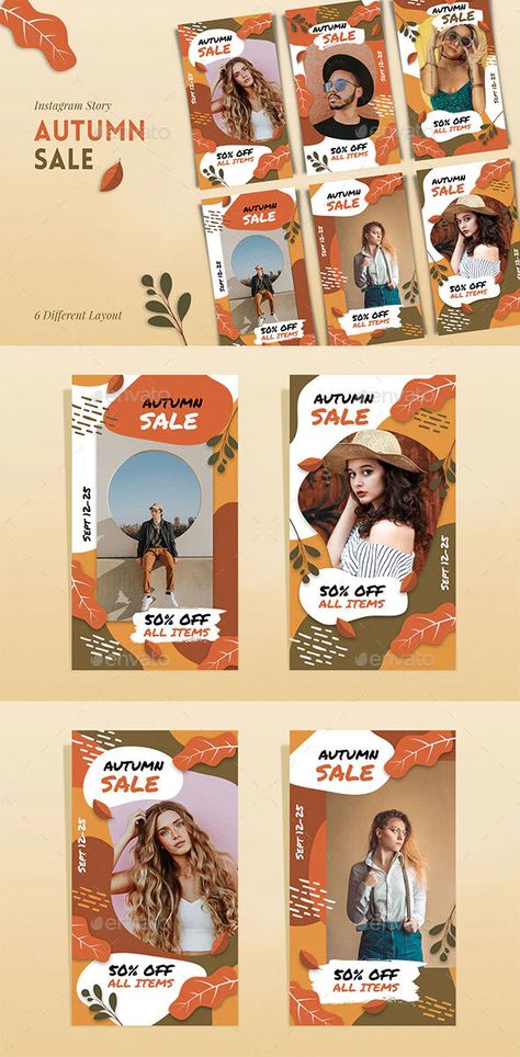 Promotion Ideas, Best Instagram Feeds, Sale Template, Autumn Instagram, Instagram Template Free, Instagram Promotion, Instagram Template Design, Instagram Grid, Instagram Frame Template