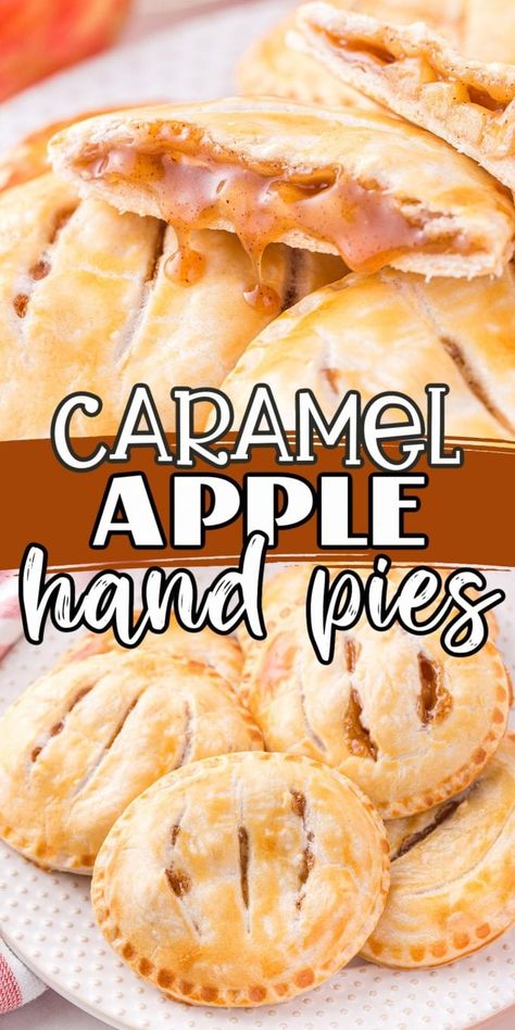 Caramel Apple Hand Pies - Princess Pinky Girl Carmel Apple Pie Filling Recipe, Hand Pie Filling Recipes, Pick Your Flavor Pie, Caramel Apple Hand Pies, Caramel Apple Filling, Easy Hand Pies, Fruit Hand Pies, Fall Ingredients, Fried Hand Pies