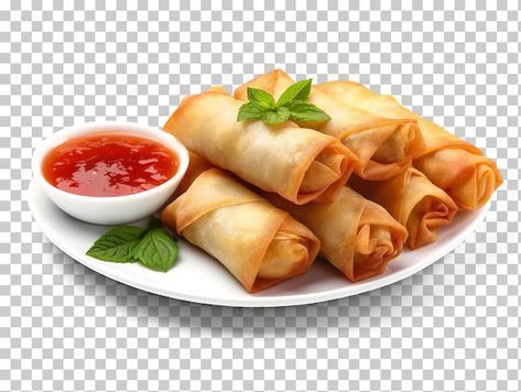 Food Images Design, Chinese Starters, Snack Png, Designing Tools, Sandwich Chicken, Menu Background, Traditional Chinese Food, Background Traditional, Veggie Spring Rolls