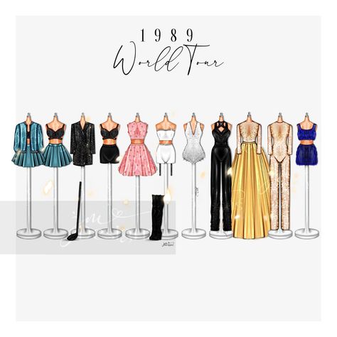 Happy 1989 TV day! 🩵✨🌊 I can’t tell you how much I love Taylor’s version of 1989, I’ve had it on repeat all day and I’m living my best… | Instagram All 58 Eras Tour Outfits, Swiftie Party, 1989 World Tour, Eras Outfits, Taylor Swift Drawing, Debut Ideas, 1989 Tv, 1989 Tour, Taylor Outfits