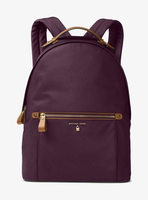 MICHAEL KORS Kelsey Nylon Backpack. #michaelkors #bags #leather #nylon #backpacks # Backpack Design, Michael Kors Backpack, Backpack Reviews, College Backpack, Large Backpack, Backpack Straps, Designer Backpacks, Handbags Michael Kors, Online Bags