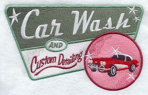 Car Wash Sign, Streetwear Art, Flyer Inspiration, Daisy Stitch, Retro Embroidery, Treadle Sewing Machines, Lazy Daisy Stitch, Embroidery Patterns Vintage, Learn Embroidery