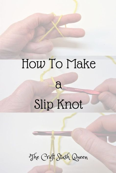 Easy Slip Knot, How To Do Slip Knot, How To Do A Slip Knot, How To Do A Magic Knot Crochet, Starting Crochet Without Chain, How To Make A Slip Knot Crochet, Crochet Slip Knot How To Make, Knitting Starting Knot, Solomon's Knot Crochet