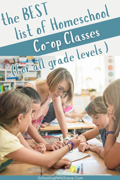 Find the Best homeschool Co-op classes for your teaching needs. Elementary, middle school and high school co-op class ideas. High School Homeschool Co Op Ideas, Homeschool Coop Class Ideas High School, Middle School Homeschool Co-op Classes, How To Start A Homeschool Coop, Middle School Co Op Class Ideas, Co Op Classes Ideas Elementary, Homeschool Co Op Ideas Activities, High School Co-op Class Ideas, Homeschool Coop Class Ideas Elementary