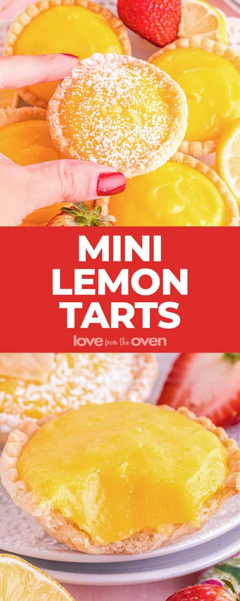 Lemon Custard Tart, Dessert Tarts Mini, Lemon Curd Dessert, Mini Lemon Tarts, Lemon Tartlets, Desserts Lemon, Mini Tart Recipes, Easy Tart Recipes, Lemon Curd Tart