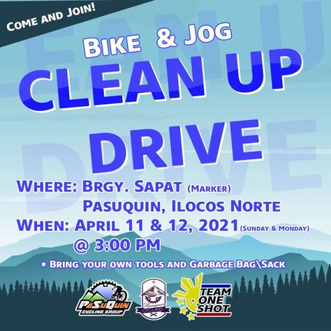 Clean Up Drive, Ilocos Norte, Sack Bag, Garbage Bag, Clean Up, Poster Design, Drive, Bring It On