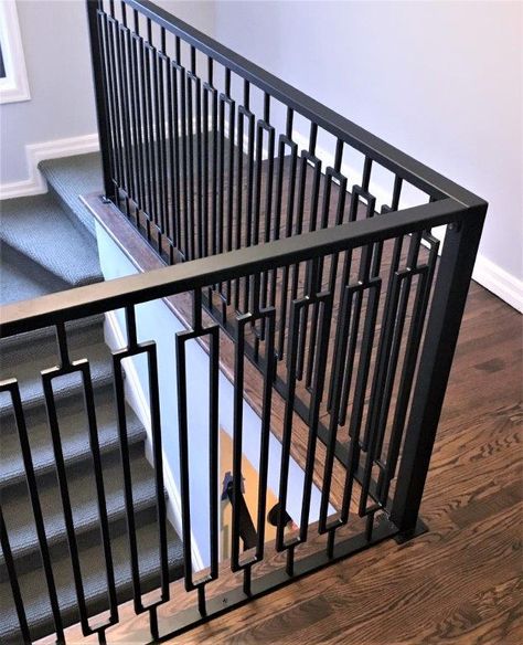 Iron Staircase Railing, Woods Home, Iron Balcony Railing, Steel Railing Design, Metal Fencing, Metal Railing, Gate Wall Design, Staircase Railing Design, House Main Door Design