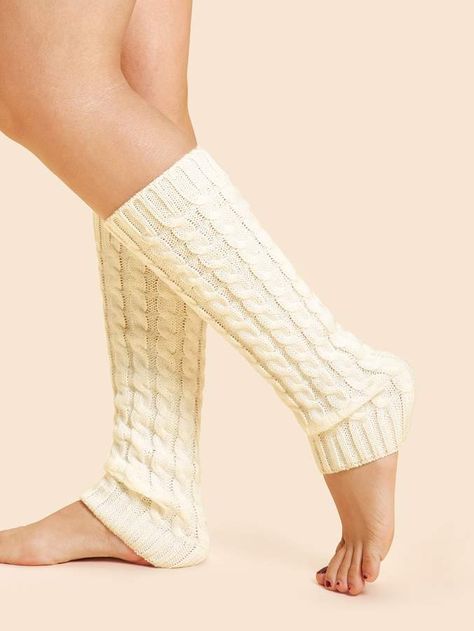 SheinShein Cable Knit Leg Warmer Socks Leg Warmer Socks, Disney Socks, Cable Knit Leg Warmers, Sock Dolls, Knit Leg Warmers, Leg Warmer, Sock Game, Warm Socks, Athletic Socks