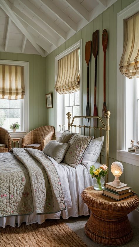 22 Dreamy Cottage Bedroom Ideas to Snuggle Up In — Coastal Cottage by Celeste Lake Cottage Bedroom, Simple Cottage Interior, Dream Cottage Interior, Seaside Cottage Interior, 1940s Interior Design, Cottage Bedroom Ideas, Home Decor Bedroom Ideas, Cozy Coastal Cottage, Beach Cottage Bedroom