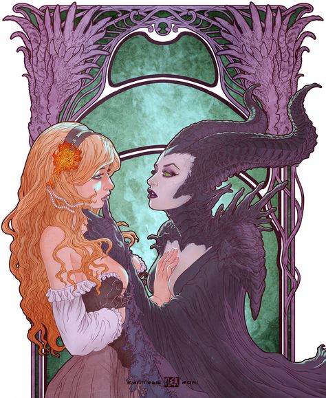 Maleficent x Aurora Tribute - Under her spell by Kanthesis Princesa Disney, Princess Aurora, Disney Princess Art, Princess Art, Disney Fan Art, Maleficent, Disney And Dreamworks, Disney Drawings, Disney Animation