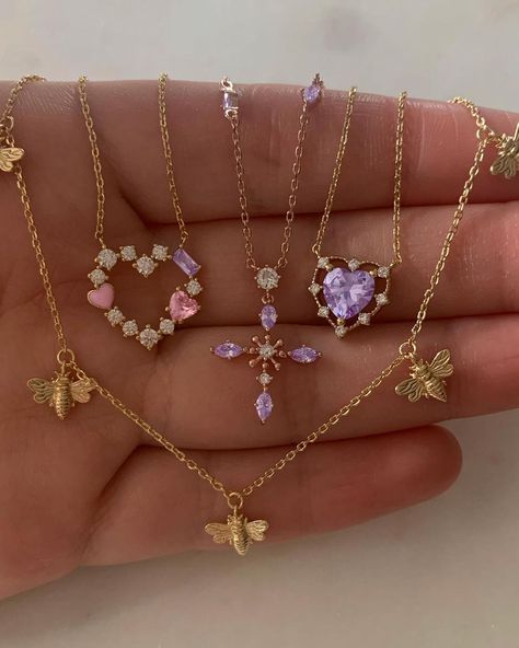 SweetPeeps Jewelry on Instagram: “Pretty Pastel Picks 🐝💞” Asthetic Accesories, Jewelry Basics, Glen Coco, Basic Jewelry, Real Jewelry, Fancy Jewellery, Girly Jewelry, Pretty Pastel, Bling Bling